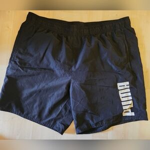 PUMA Black Athletic Shorts with Side Logo